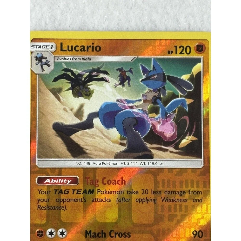 Lot of 7 Pokémon Reverse Holo Cards Incineroar Lucario Vikavolt Tag Switch & Mor